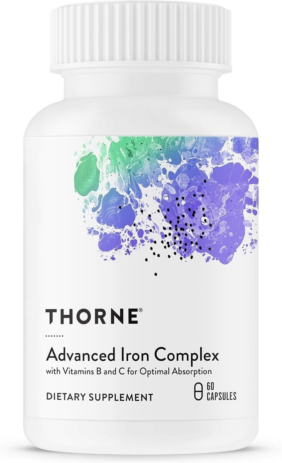 THORNE Advanced Iron Complex, Chelated Iron Supplement, 60 Capsules Exp.07/28