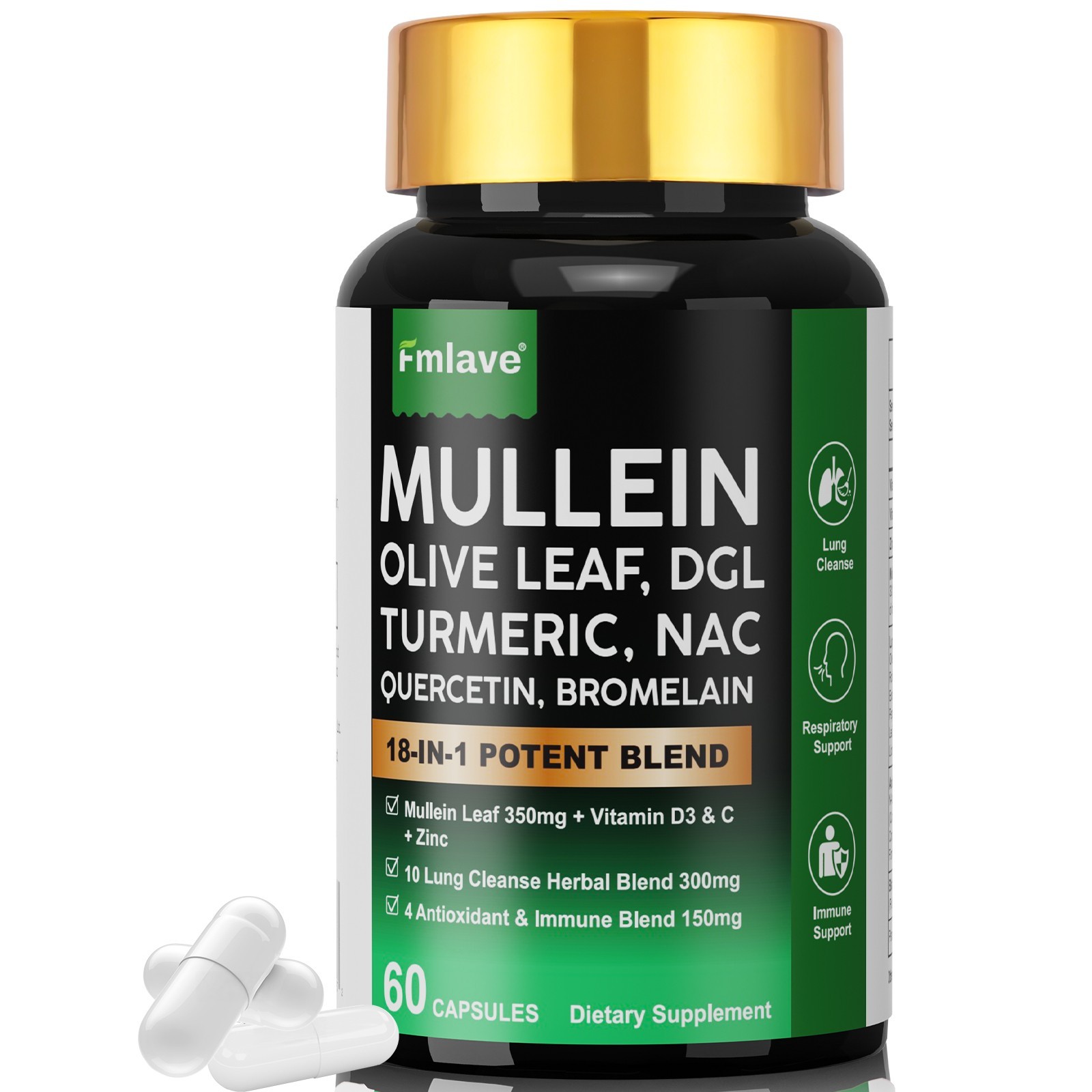 Mullein Lung Cleanse - Herbal Lung Detox & Cleanse for Respiratory Lung Health