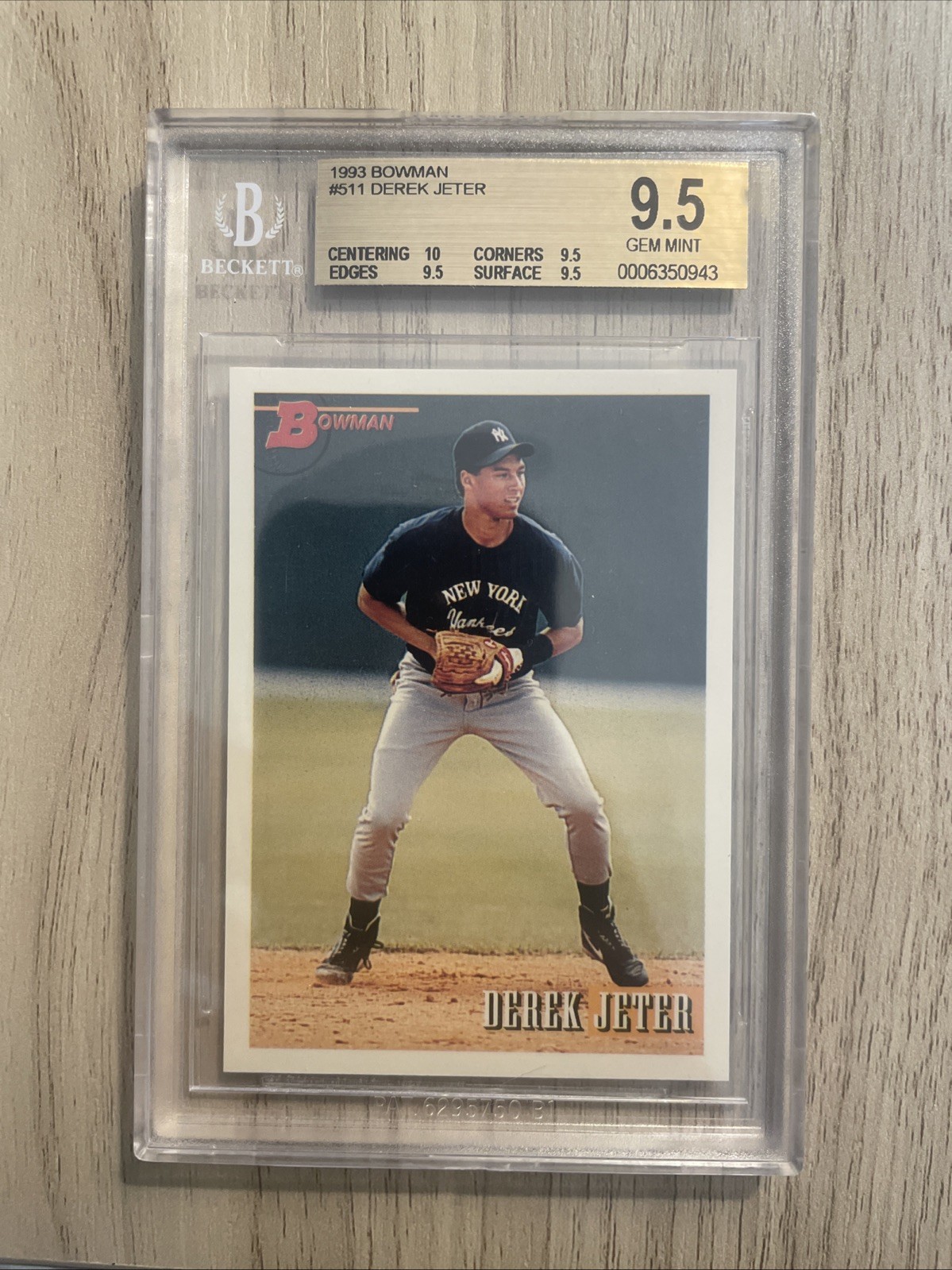1993 Bowman Derek Jeter #511 BGS 9.5
