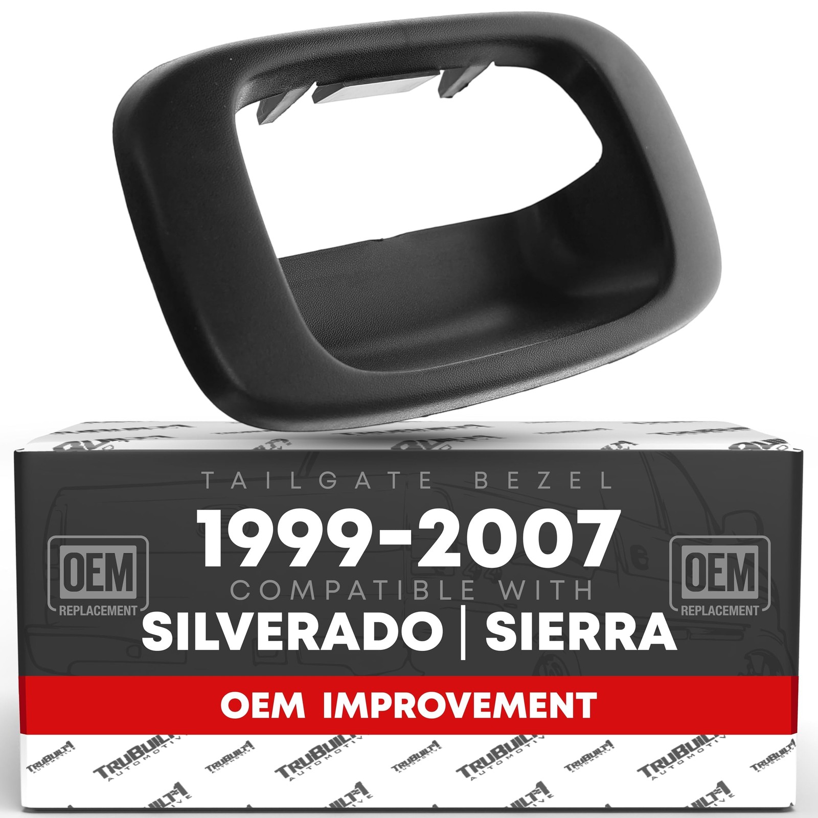 Tailgate Handle Bezel w/ Metal Clip for Chevrolet Silverado; GMC Sierra - Imp... Tailgate Handle Bezel w/ Metal Clip for Chevrolet Silverado; GMC Sierra - Imp...