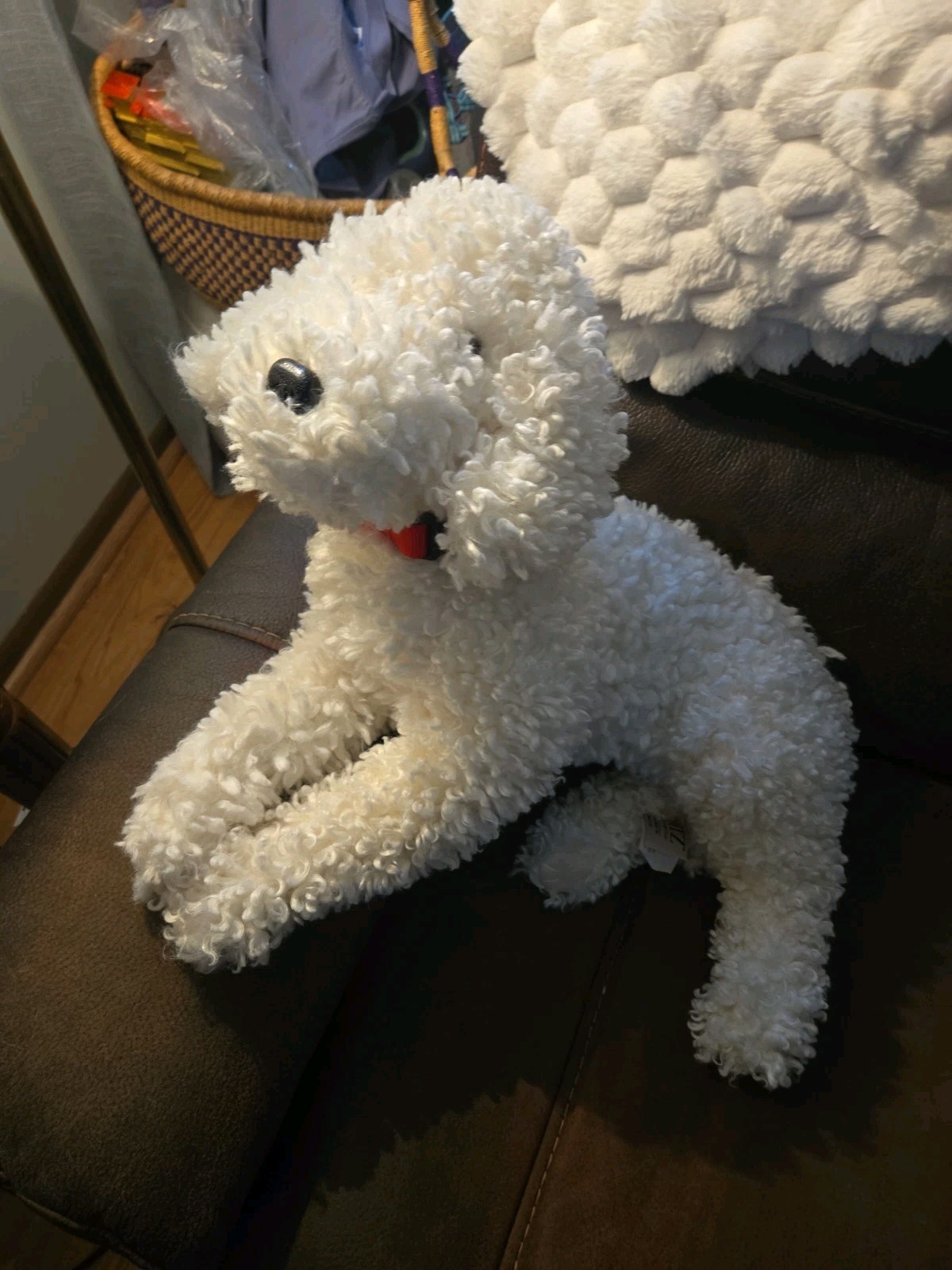 Ditz White Doodle Poodle Realistic Plush Resting Stuffed Puppy Dog 22” Long Ditz White Doodle Poodle Realistic Plush Resting Stuffed Puppy Dog 22” Long