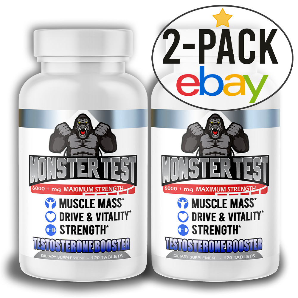 #1 Testosterone Booster Monster Test for Men Testosterona 6,000 MG Tablets 240ct