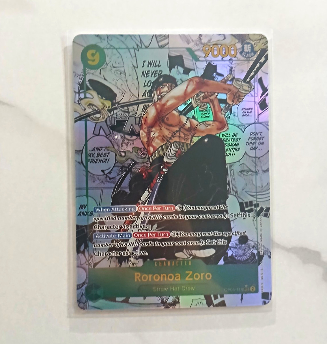 CUSTOM ONE PIECE TCG Roronoa Zoro Foil Alternate Art Anime Fan Art Card CUSTOM ONE PIECE TCG Roronoa Zoro Foil Alternate Art Anime Fan Art Card