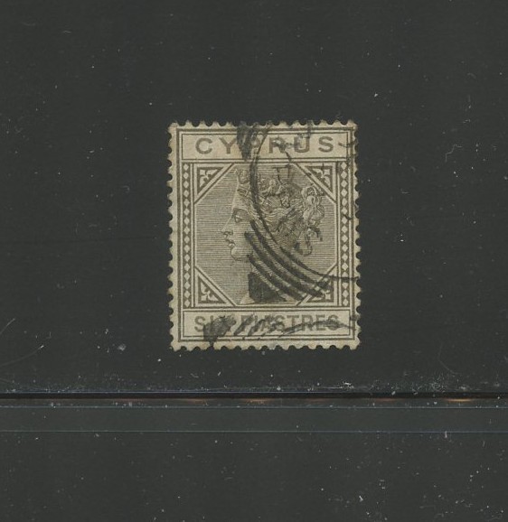 CYPRUS 24a, 1882-1894 6p QUEEN VICTORIA, DIE B, USED (CYP6337)