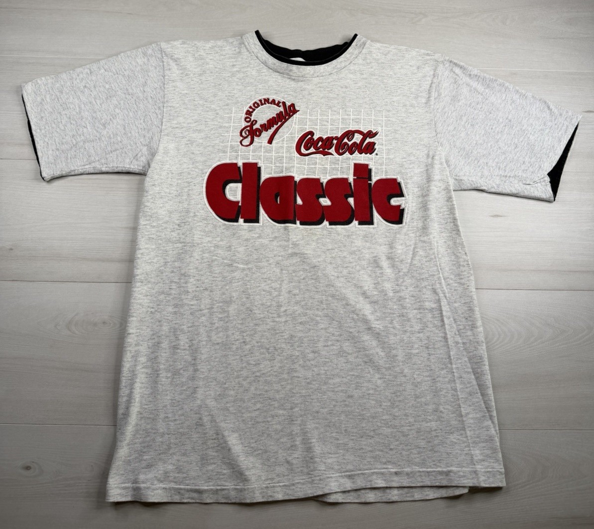 Vtg Final Play CocaCola Classic T-Shirt 80s 90s Original Formula Single Stitch L