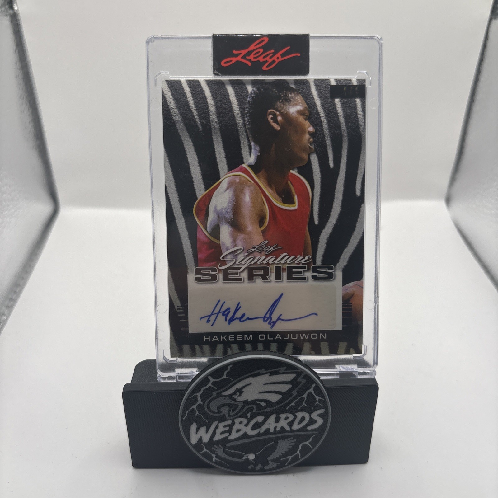 2022-23 Leaf Signature Series Zebra 1/1 Hakeem Olajuwon #BA-HO1 Auto HOF