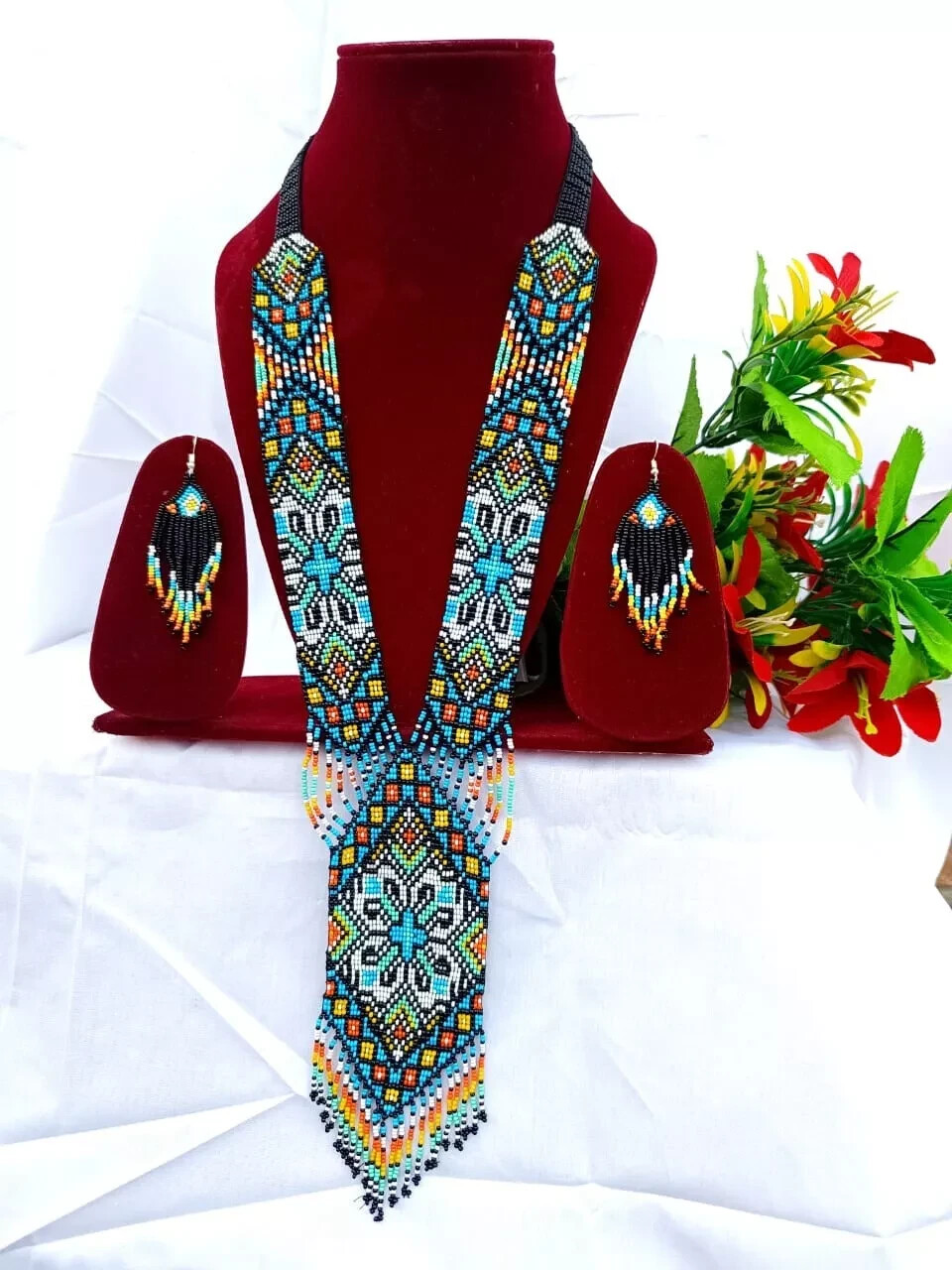 Beaded Seed Bead Handmade Beaded Navajo Beaded Handcrafted Beaded Fine Necklaces