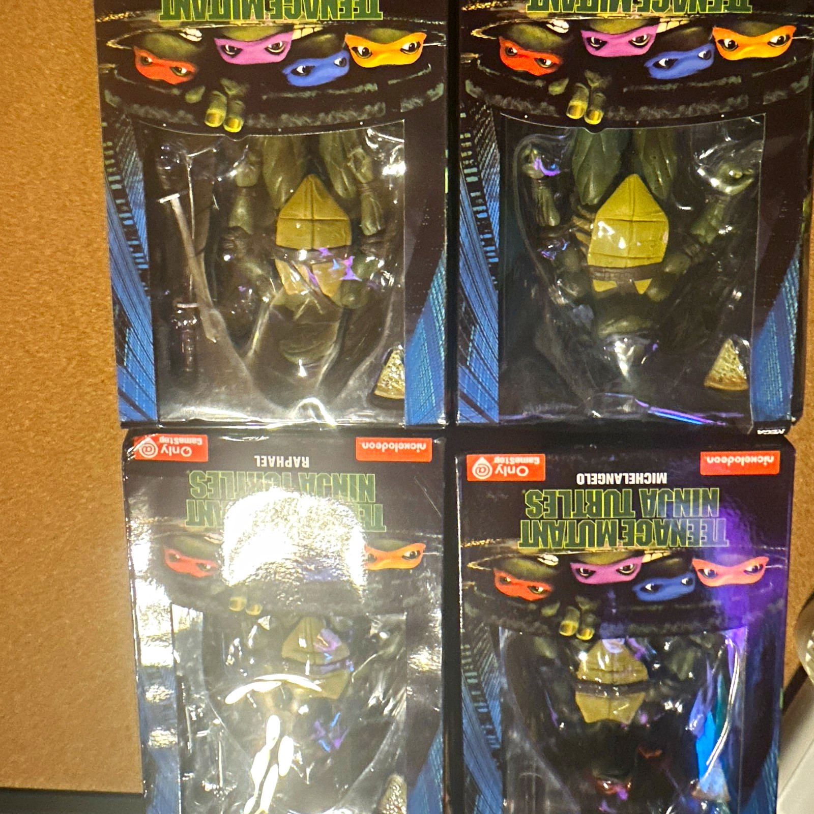 Nickelodeon TMNT Michelangelo & Raphael Action Figures Mixed Lot 4 Unopened
