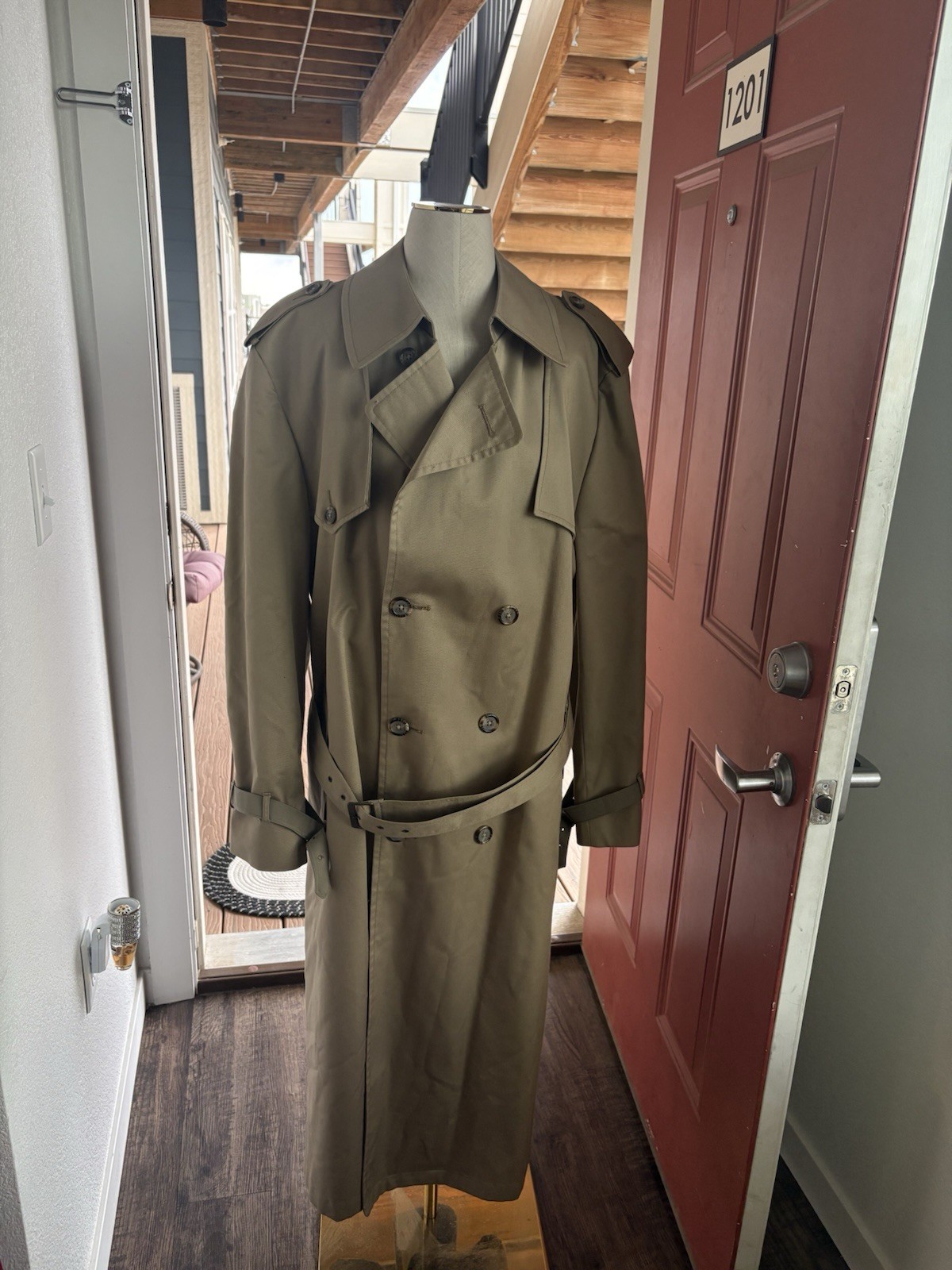 vintage Christian Dior Monsieur double-breasted trench coat