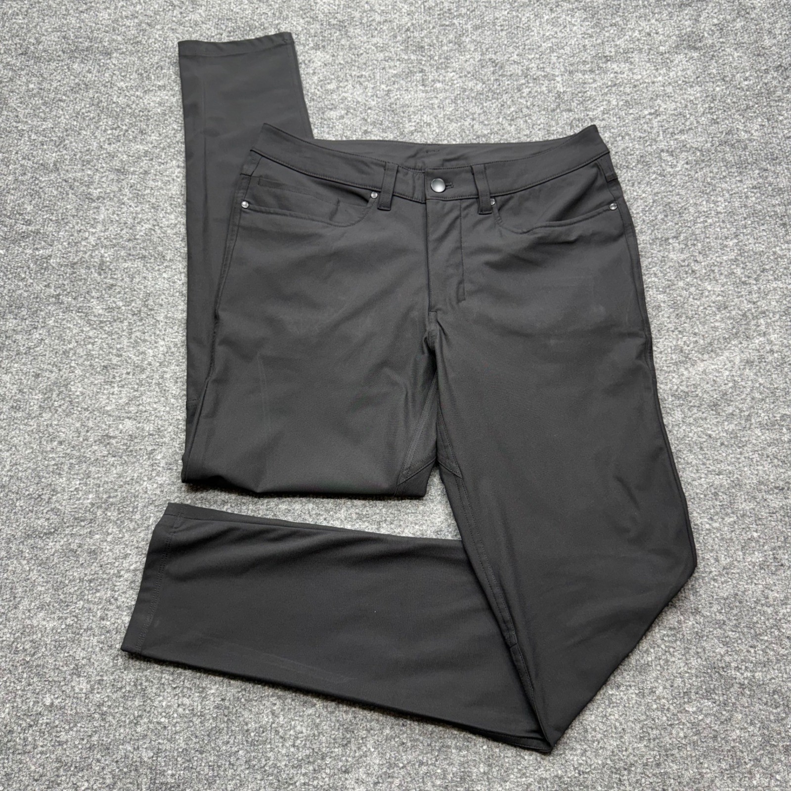 Lululemon ABC Slim-Fit Pant 30 Black Warpstreme 5-Pocket Commuter Trousers