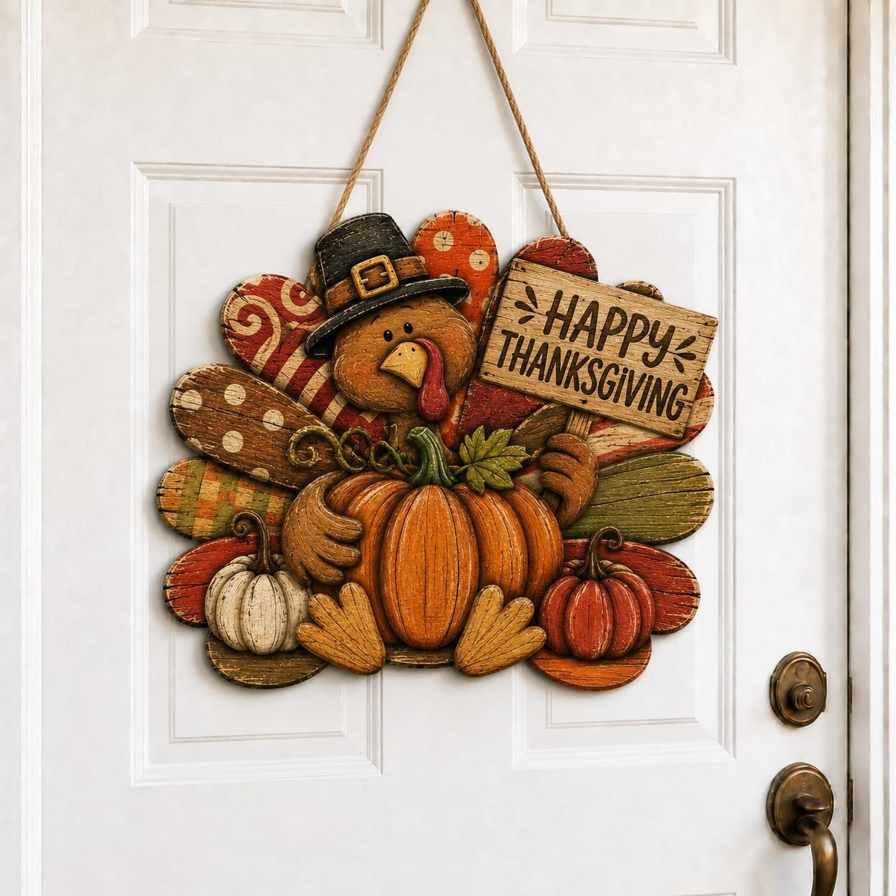 Happy Thanksgiving Decorations Turkey Pumpkin Wooden Door Wall Hanging Sign Gift Happy Thanksgiving Decorations Turkey Pumpkin Wooden Door Wall Hanging Sign Gift