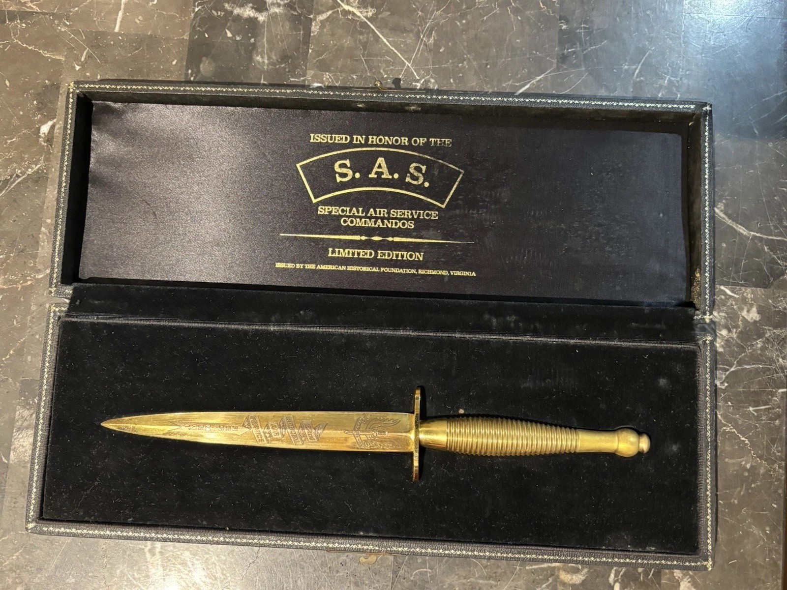 Vintage British SAS Knife In Case/Cased Very Rare Special Air Service Commandos Vintage British SAS Knife In Case/Cased Very Rare Special Air Service Commandos