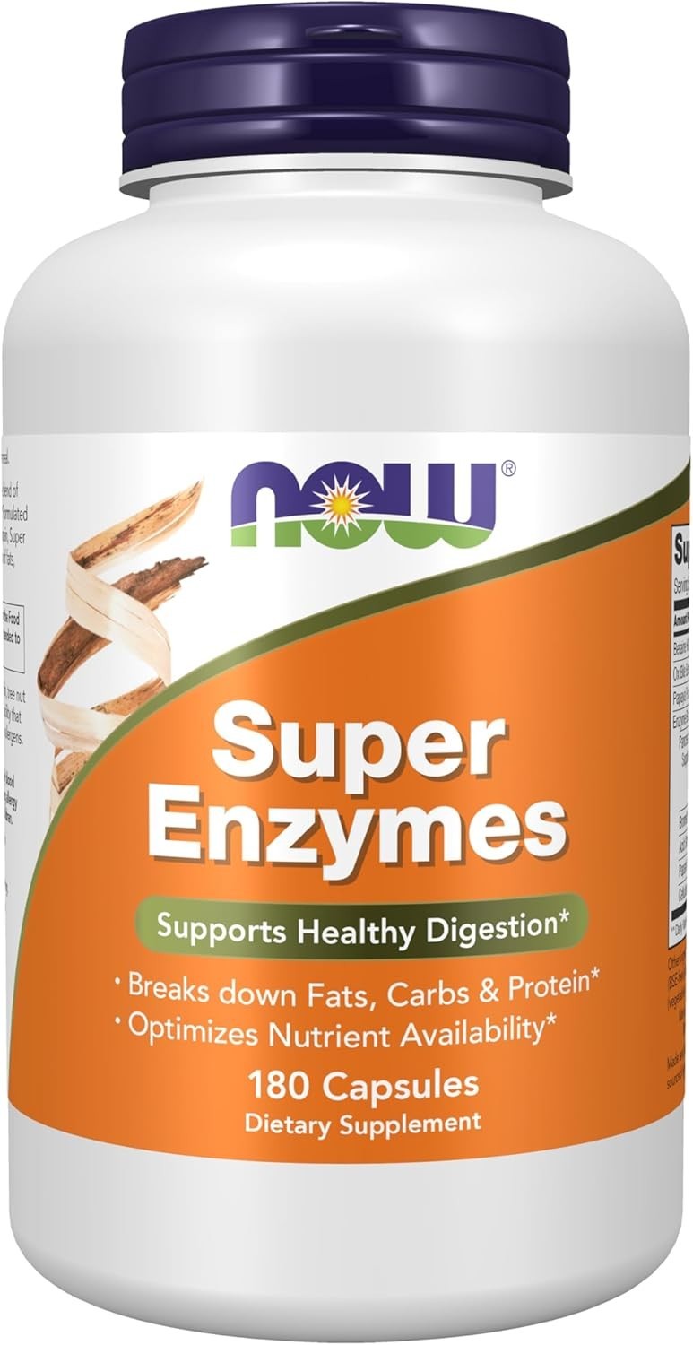 NOW Foods Super Enzymes - 180 Capsules - Exp 11/2026