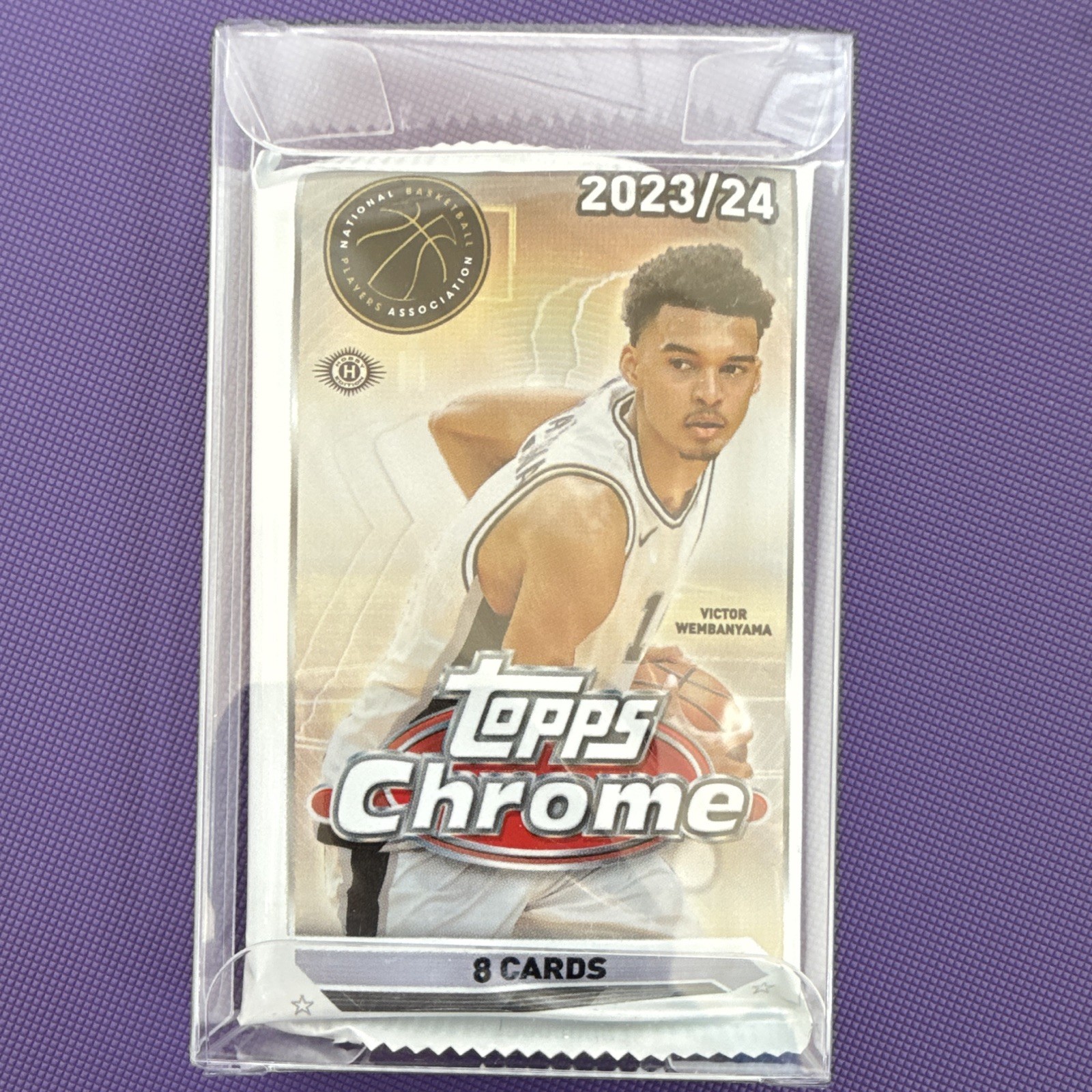 2023-24 Topps Chrome Basketball ONE HOBBY PACK (2 AUTO per box ) 1 PACK WEMBY RC