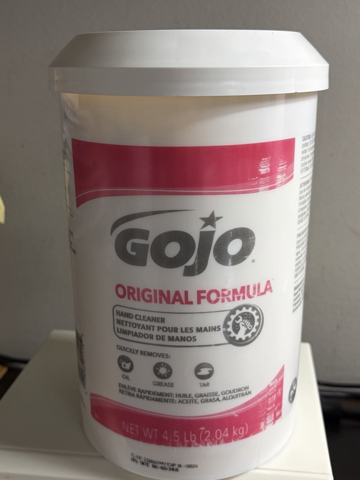 Gojo Original Formula Hand Cleaner No Scent 4.5 lb, Removes Heavy Grease & Oil