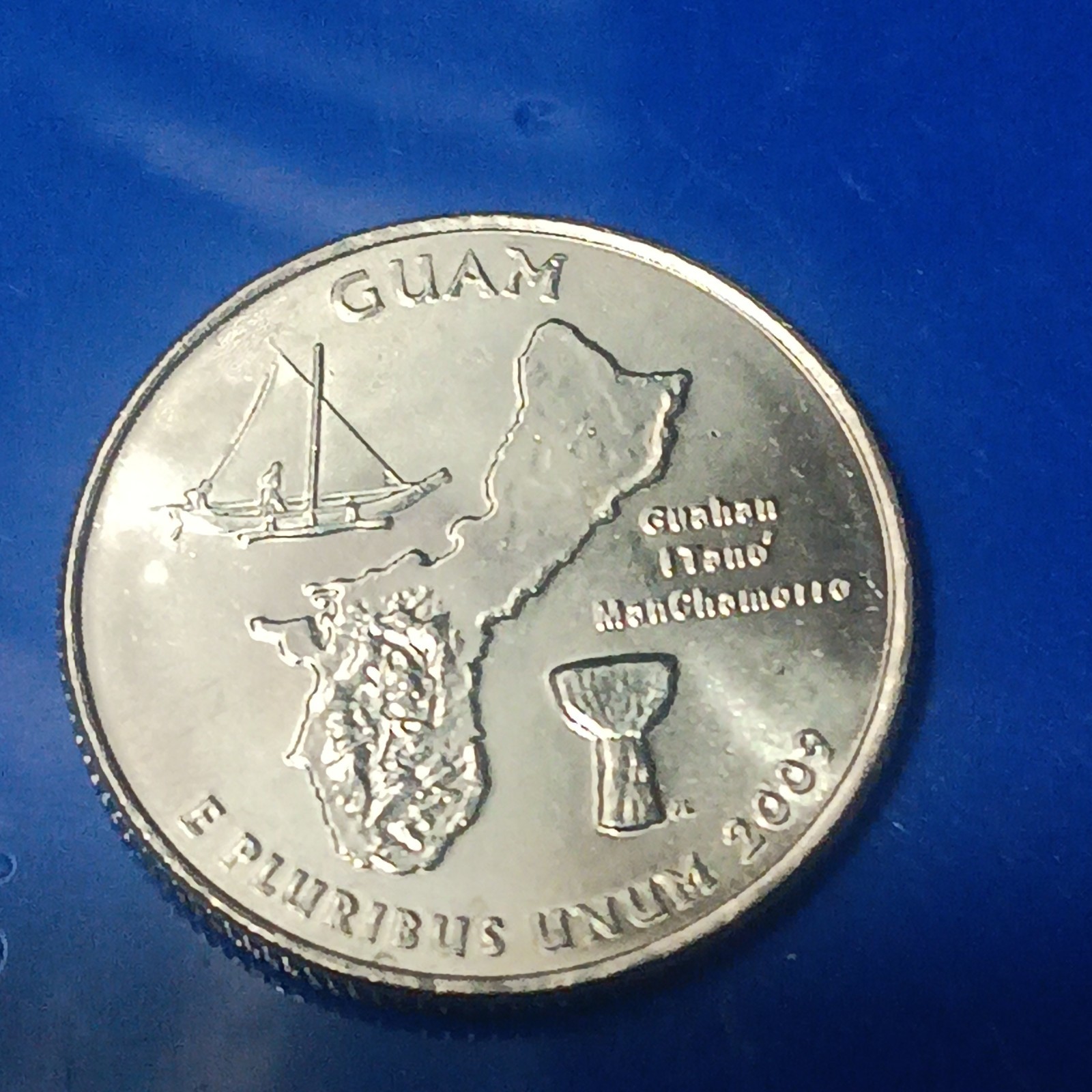 2009 D Guam US Territories Quarter • US Coin • #260430 • BU but imperfect