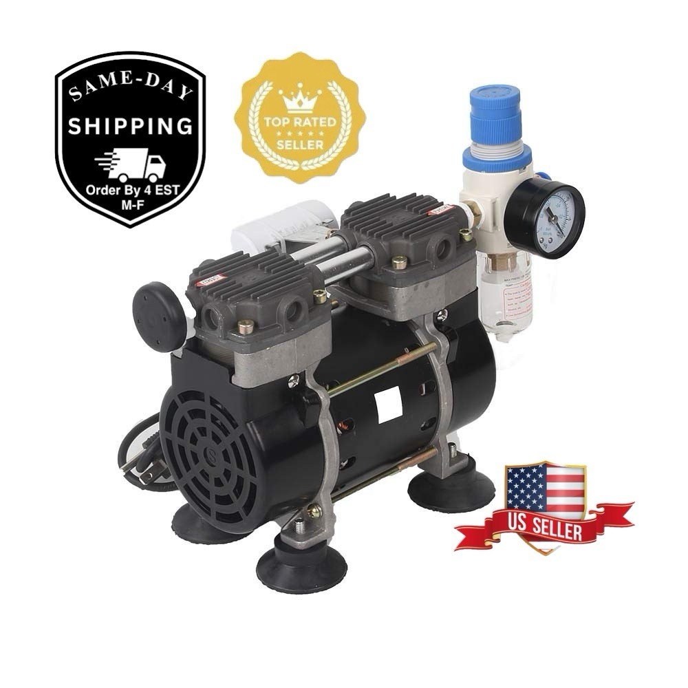 2- Stage 50L/m Oil Free Lab Vacuum Pump Oilless Medical Mute Pump HZW-165 (110V)