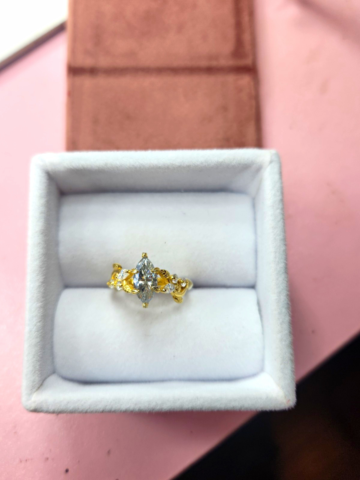 1 Ct Lab-Created VVS1 D GDGL Diamond Size 5 Set In 14k Gold Plated 925 Silver