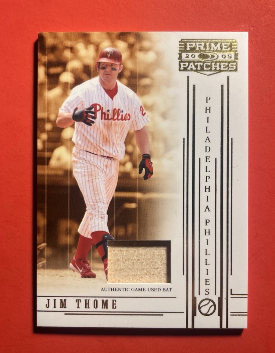 2005 Donruss Prime Patches JIM THOME Game Used BAT Card 59 *HOF* SP #51/150 MINT 2005 Donruss Prime Patches JIM THOME Game Used BAT Card 59 *HOF* SP #51/150 MINT