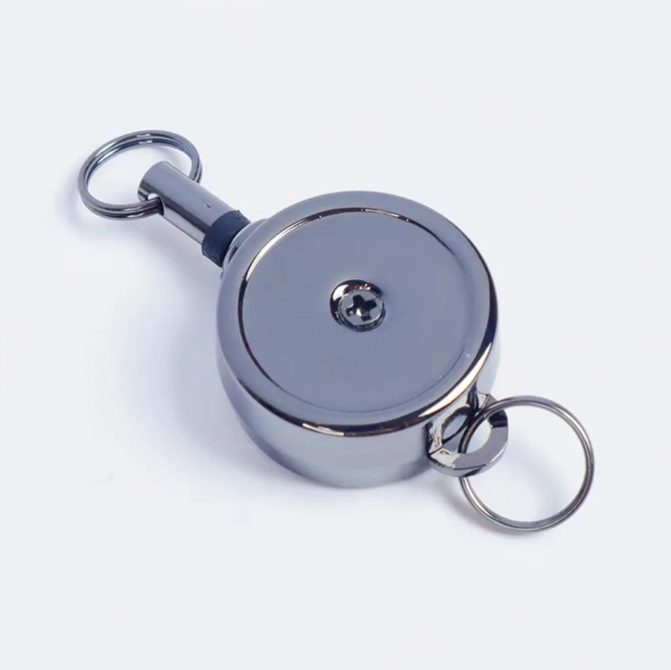 1pc Retractable Keychain Zinc Alloy Recoil Key Ring ID Card Anti-Lost Holder 1pc Retractable Keychain Zinc Alloy Recoil Key Ring ID Card Anti-Lost Holder