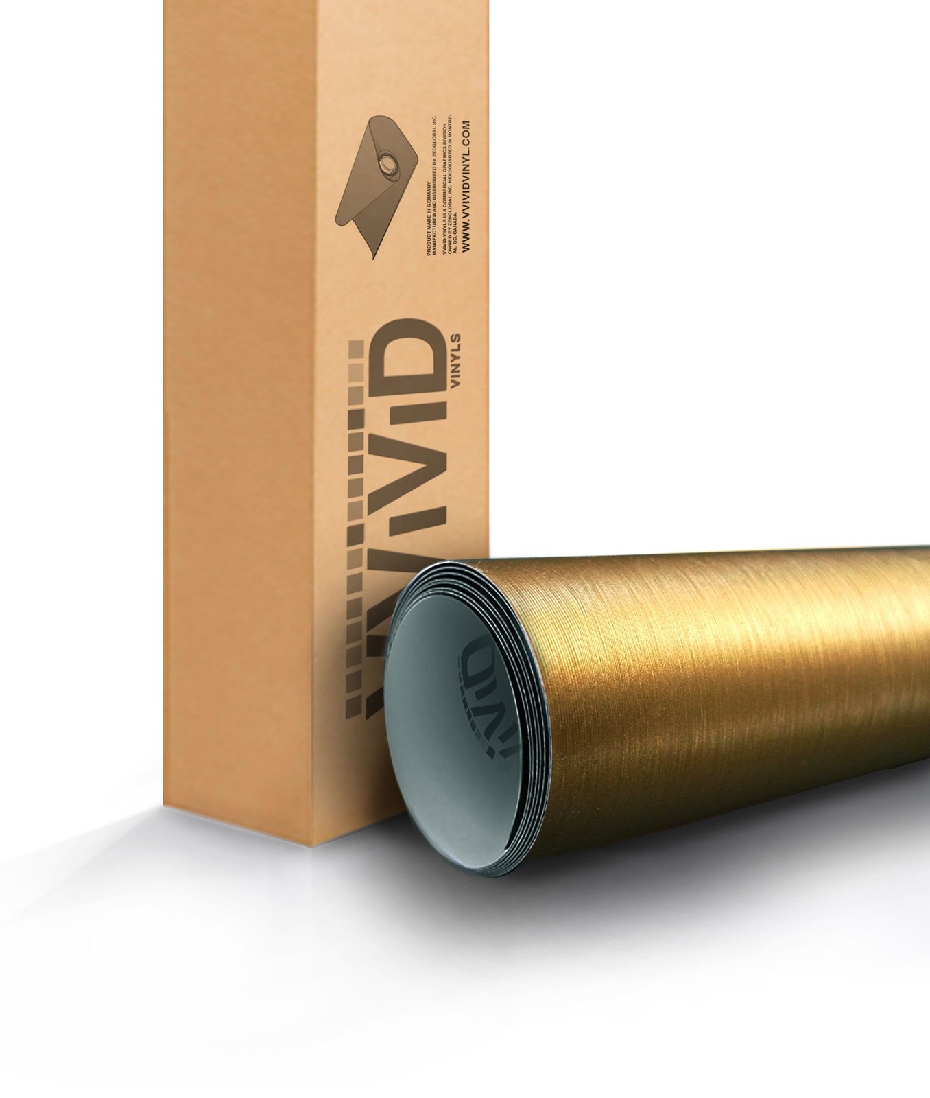 VViViD Gold Brushed Metallic Steel Vinyl Wrap Roll with Air Release Technology (