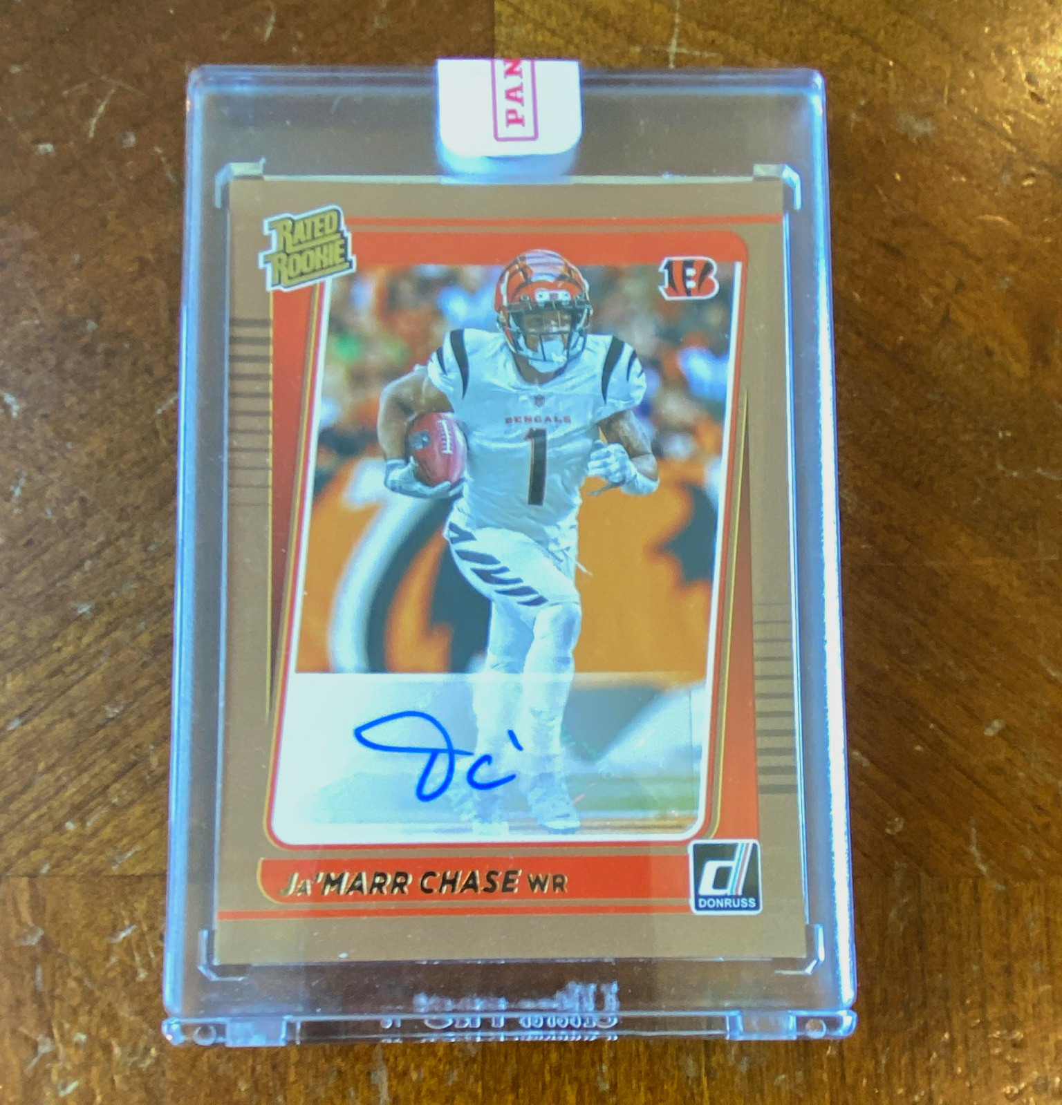 Panini Donruss 2021 Ja\'Marr Chase Rated Rookie Bronze Auto #262 Panini Donruss 2021 Ja\'Marr Chase Rated Rookie Bronze Auto #262