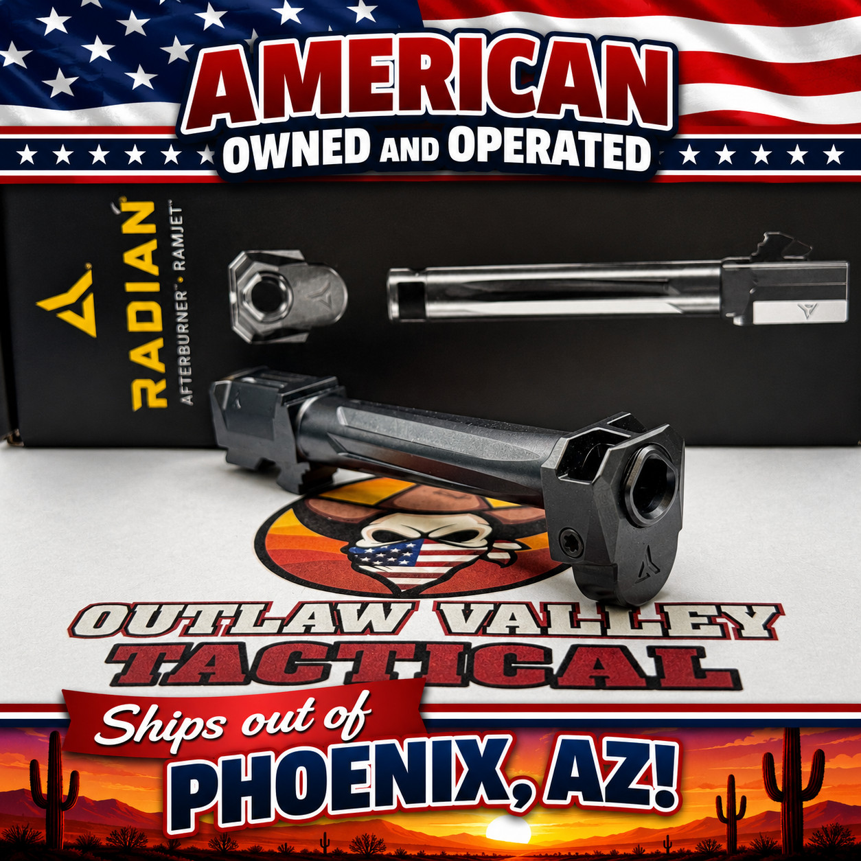 *NEW RELEASE* Gen 6 Radian Glock 19 RAMJET Barrel w AFTERBURNER Comp -Black