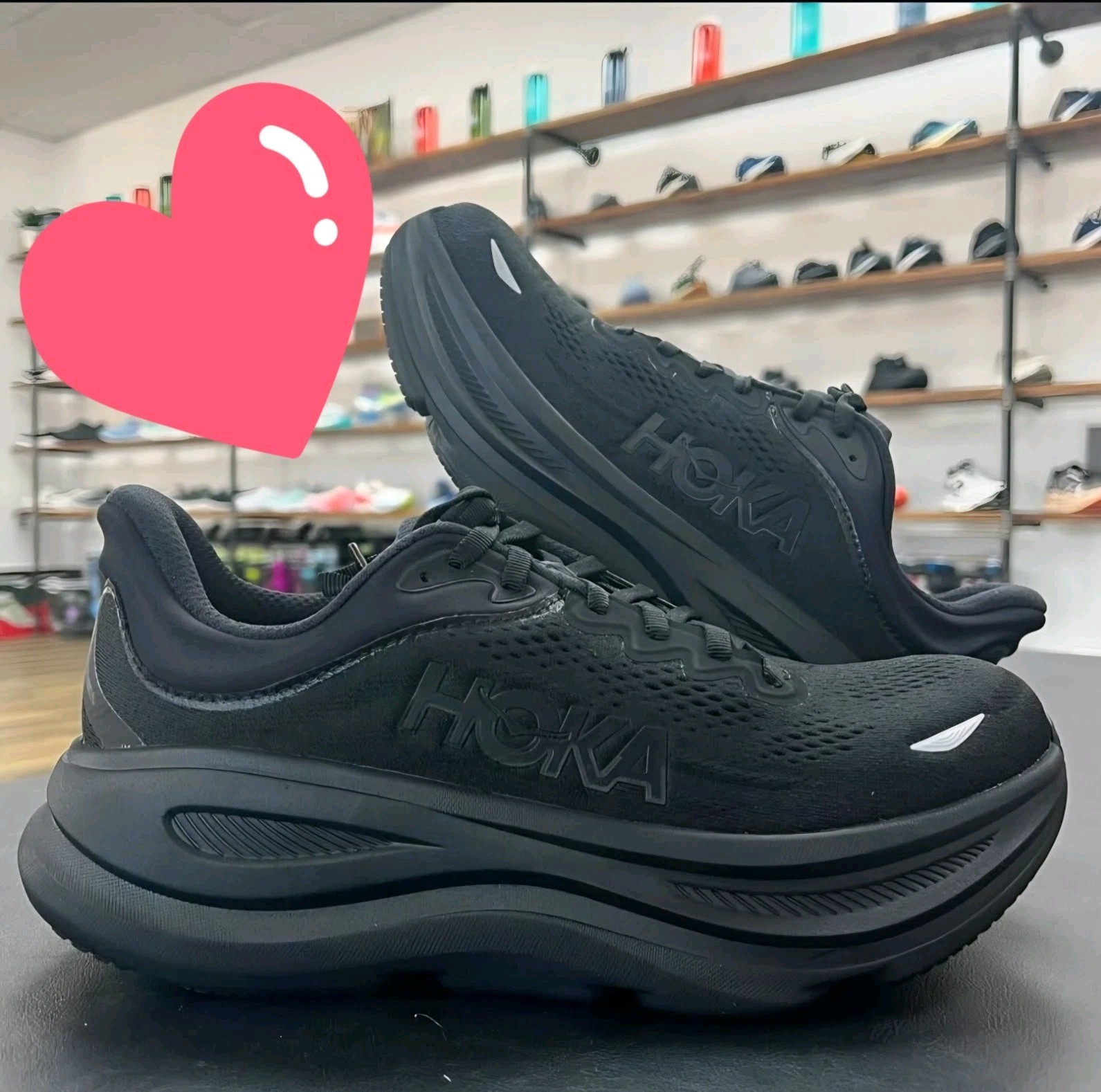 Hoka Bondi One One 9 Women Triple Black Size 7.5 Sneakers HOKA width B Hoka Bondi One One 9 Women Triple Black Size 7.5 Sneakers HOKA width B