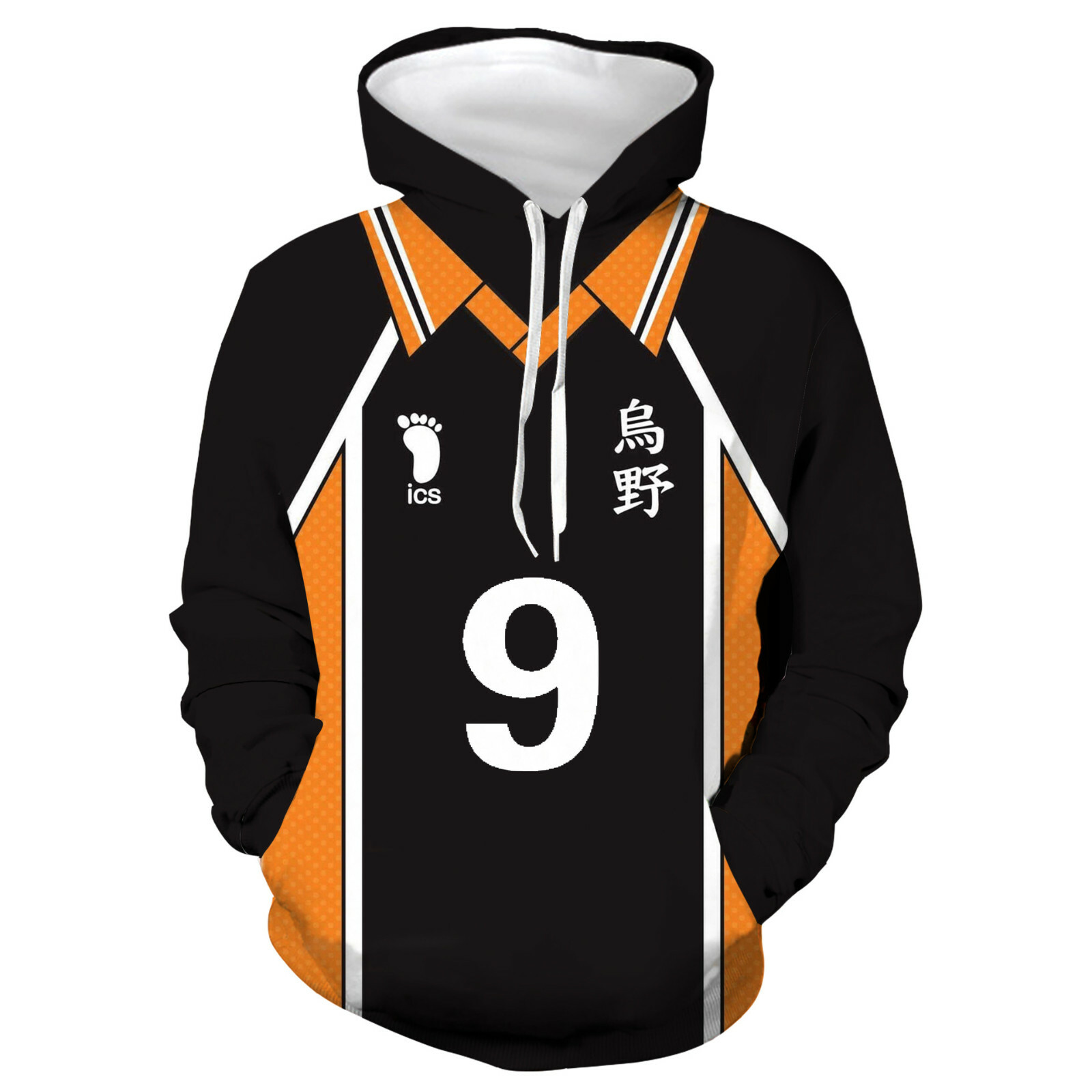 Haikyuu Hinata Shoyo Karasuno High School Hoodie Sweater Sweatshirt Cosplay
