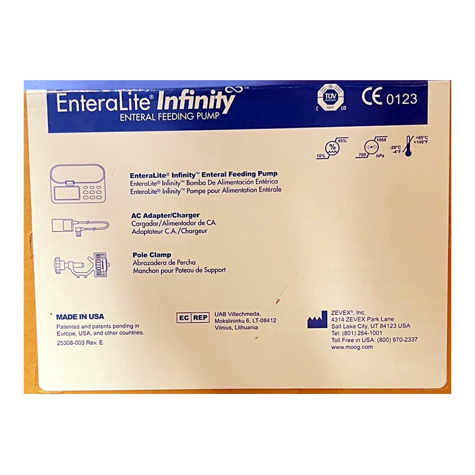 Moog EnteraLite Infinity Enteral Feeding Pump INFKIT2 NEW Complete Kit