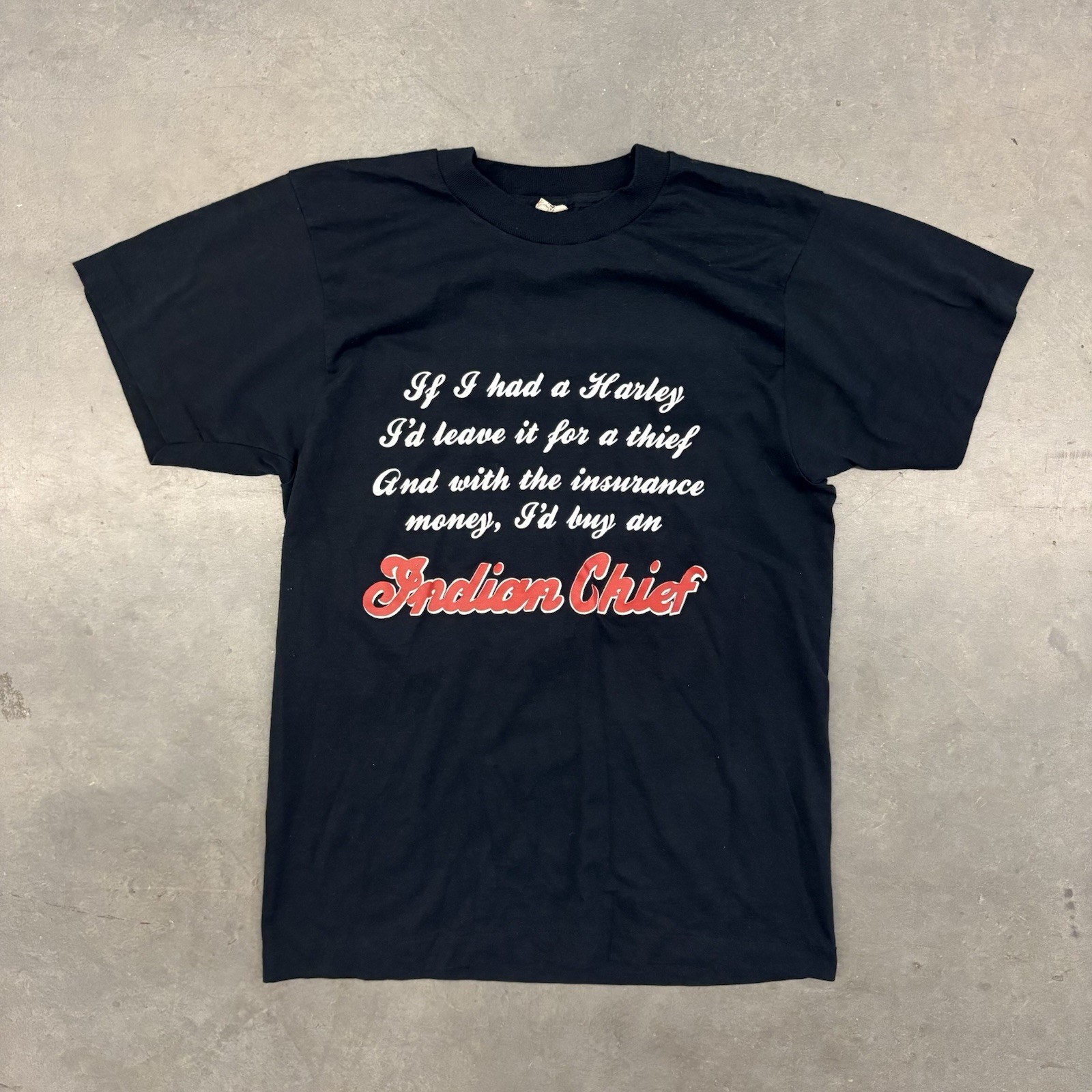 1980s Indian Motorcycles Indian Chief Vintage Harley Davidson T-Shirt Men’s M