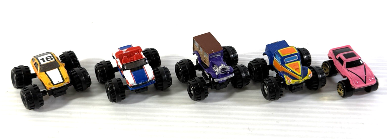 Vintage Galoob 1980’s Micro Machines Monster Trucks Lot of 4 & 1 Pink Mazda Vintage Galoob 1980’s Micro Machines Monster Trucks Lot of 4 & 1 Pink Mazda