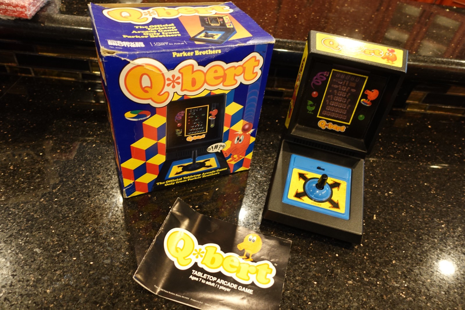 Vintage Parker Bros Q BERT Handheld Electronic Tabletop LED Video GAME  A8 RARE
