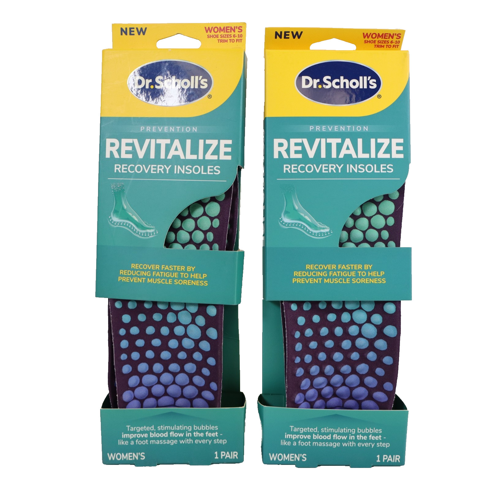 2 PAIRS Dr. Scholl\'s Revitalize Recovery Insole Orthotics, Women\'s Size 6-10 2 PAIRS Dr. Scholl\'s Revitalize Recovery Insole Orthotics, Women\'s Size 6-10