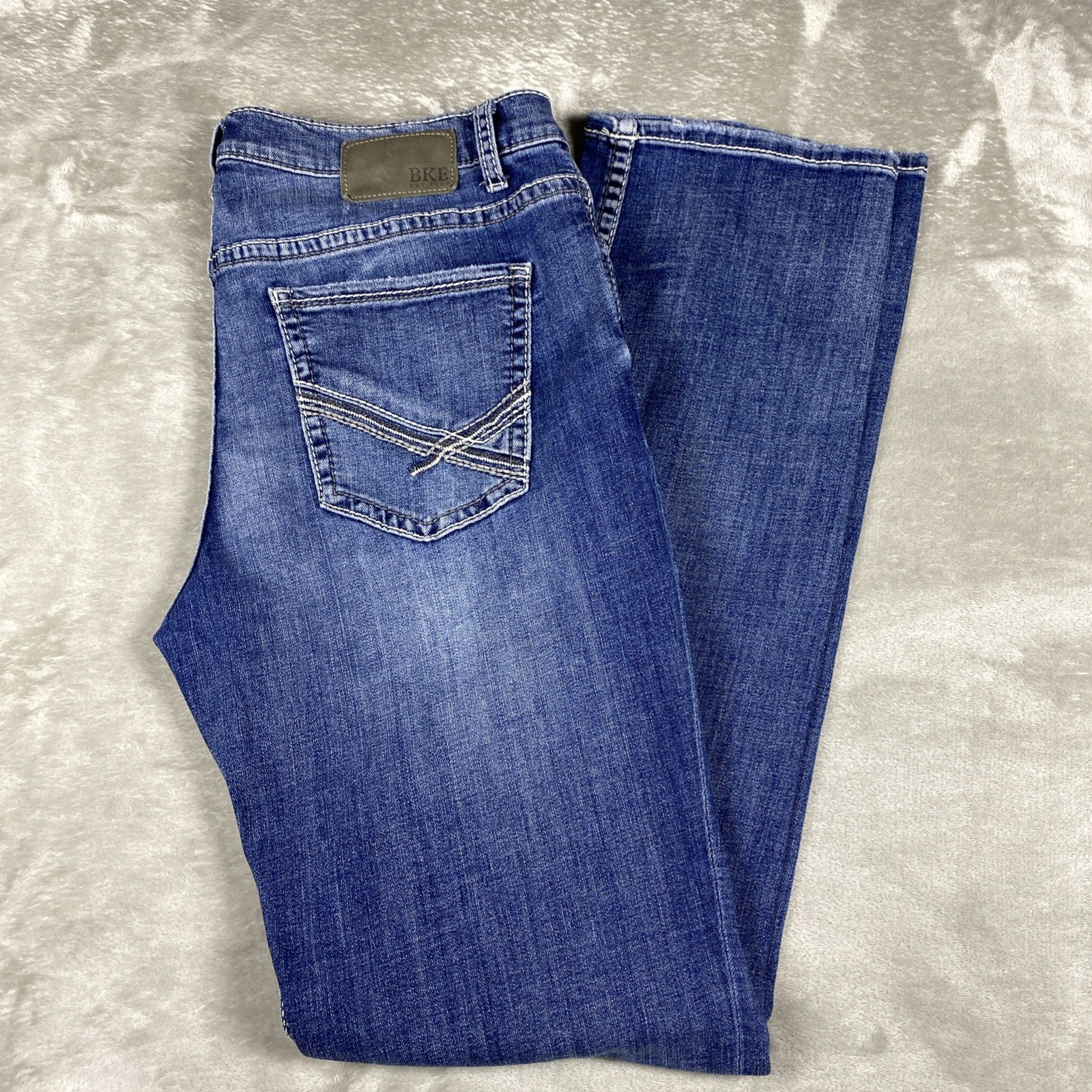 BKE Henry Jeans Men\'s 38x36 Blue Denim Straight Leg BKE Henry Jeans Men\'s 38x36 Blue Denim Straight Leg