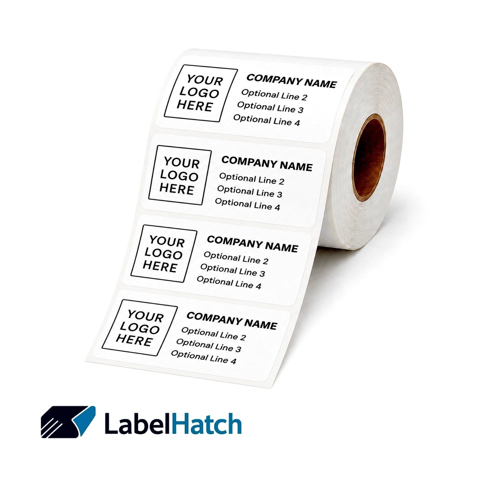 600 - YOUR BUSINESS LOGO LABELS,  Personalized Custom Text, Company Name - 2\