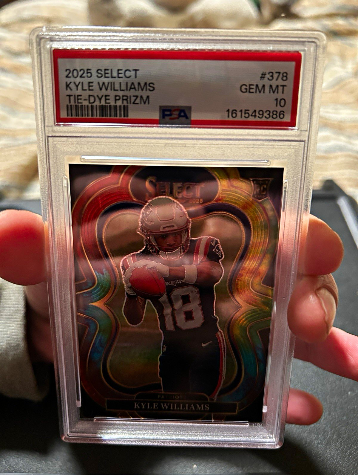 2025 Panini Select Suite Level Kyle Williams #378 Tie-Dye Prizm /25 RC PSA 10