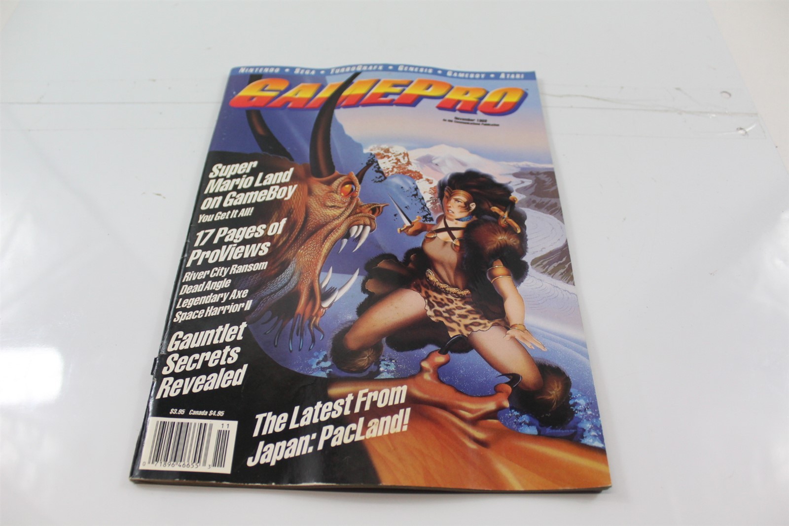 1989 GamePro Magazine PAC Land Cover Vintage 1989 GamePro Magazine PAC Land Cover Vintage