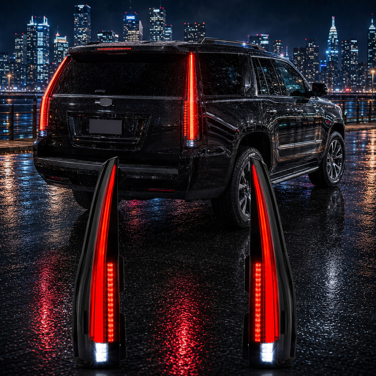 Tail Lights For 2015-2020 Chevy Tahoe Suburban LED Rear Assembly Startup Signal