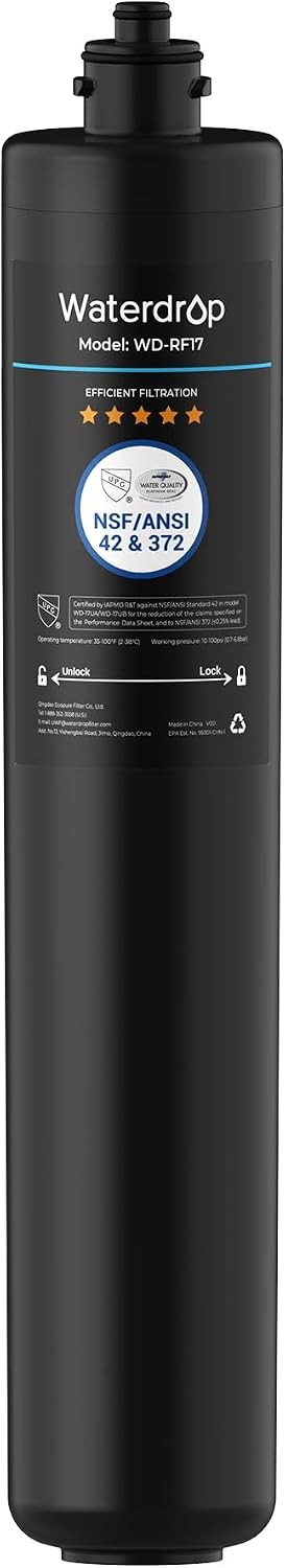 Waterdrop RF17 Replacement Filter Cartridge for 17UA/17UB, Reduces PFAS Waterdrop RF17 Replacement Filter Cartridge for 17UA/17UB, Reduces PFAS