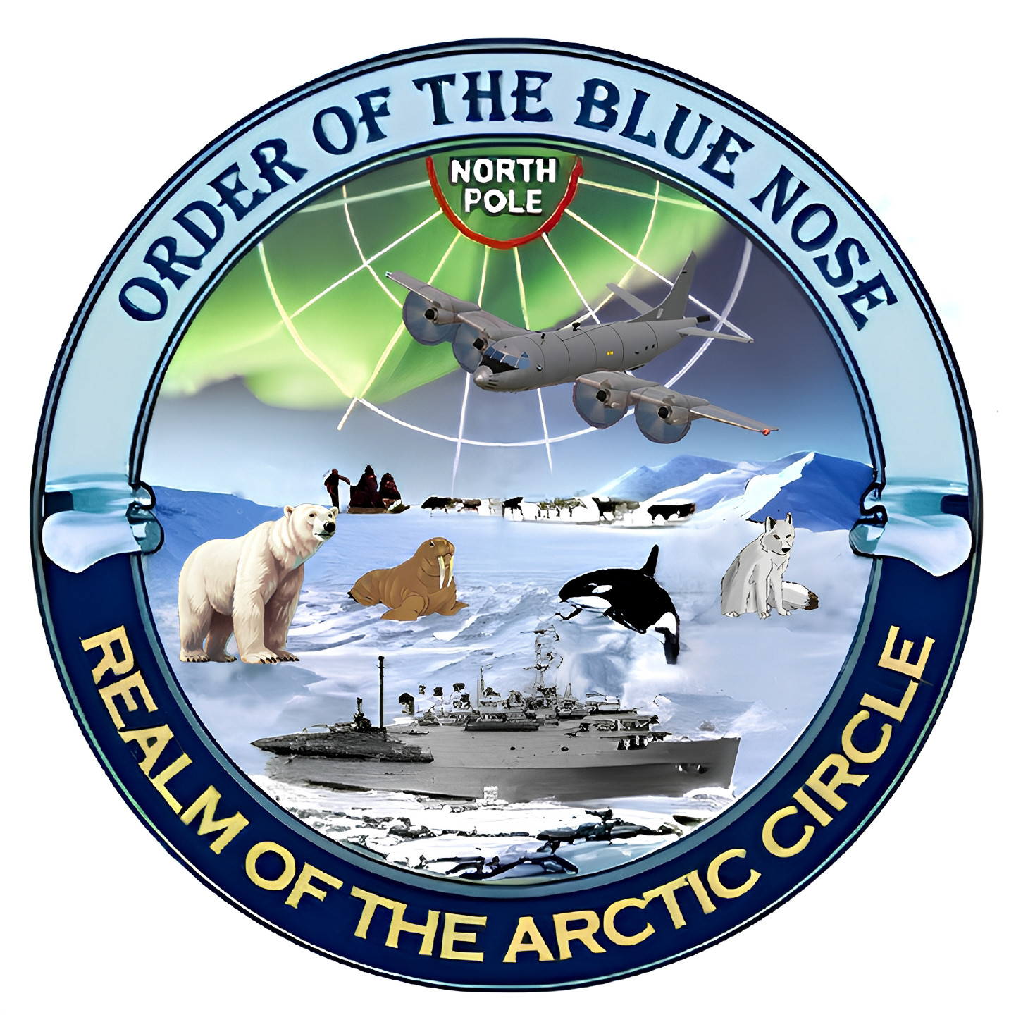 ORDER OF THE BLUE NOSE / REALM OF THE ARCTIC CIRCLE STICKER NAVY PATROL SQUADRON