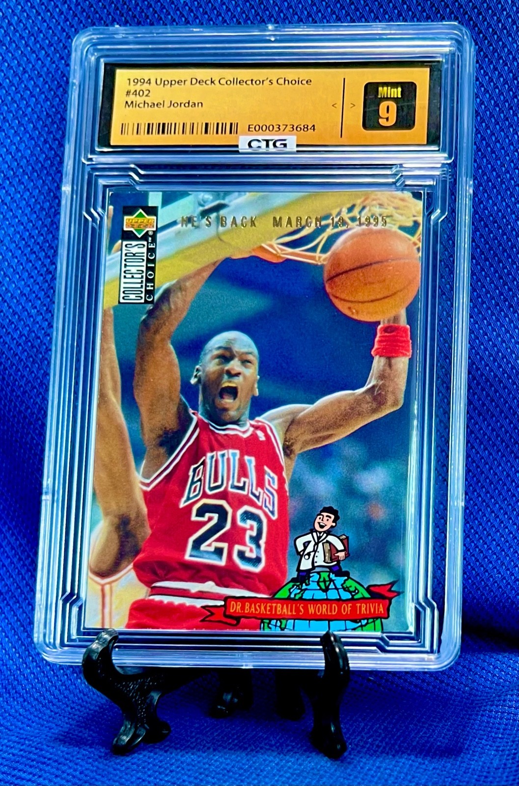 1994-95 Collectors Choice Michael Jordan World Trivia #402 CTG 9 MINT 1994-95 Collectors Choice Michael Jordan World Trivia #402 CTG 9 MINT