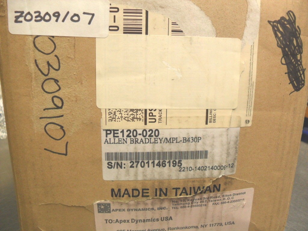 APEX DYNAMICS Planetary Gearbox PE 120-020  Ratio 20:1 NEW Guaranteed 60 Days