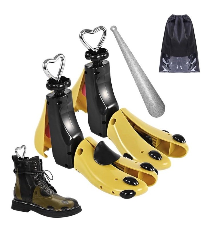 2pcs Yellow Shoe Stretcher Adjustable Width Length Wm\'s 11-14, men\'s 10-14 2pcs Yellow Shoe Stretcher Adjustable Width Length Wm\'s 11-14, men\'s 10-14