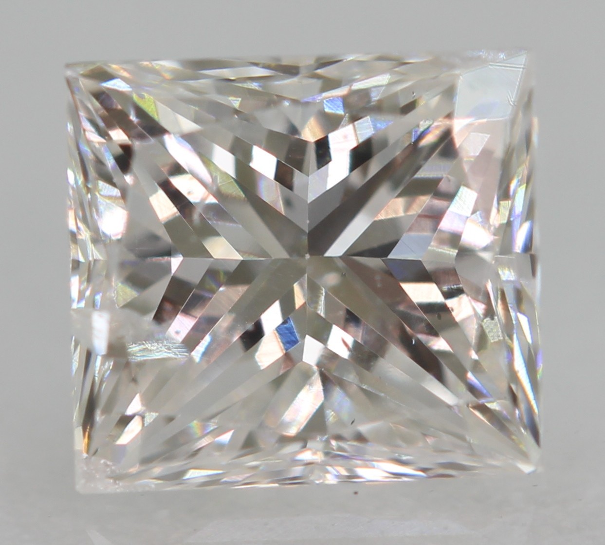 Certified 0.63 Carat F VS2 Princess Natural EARTH MINED Loose Diamond 4.8x4.39mm