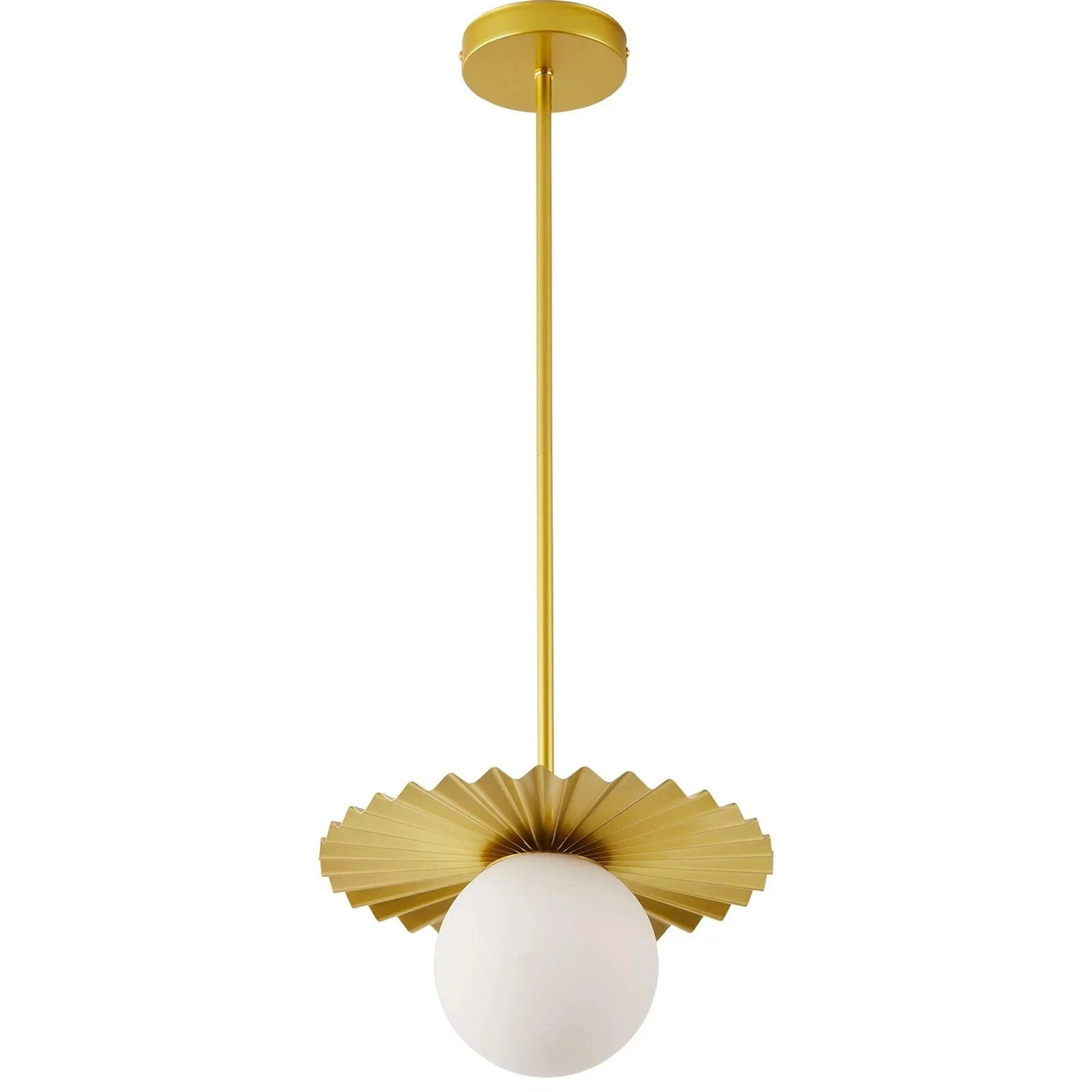 Mid Century Milk Glass Globe Pendant Light Fixture Vintage Hanging Ceiling Lamp