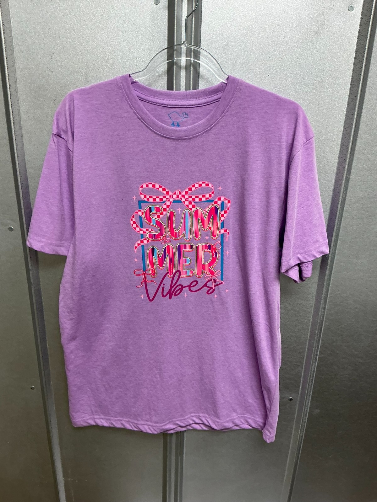 Luckybird Clothing Co Summer Vibes Graphic Tee Women Large Lavender