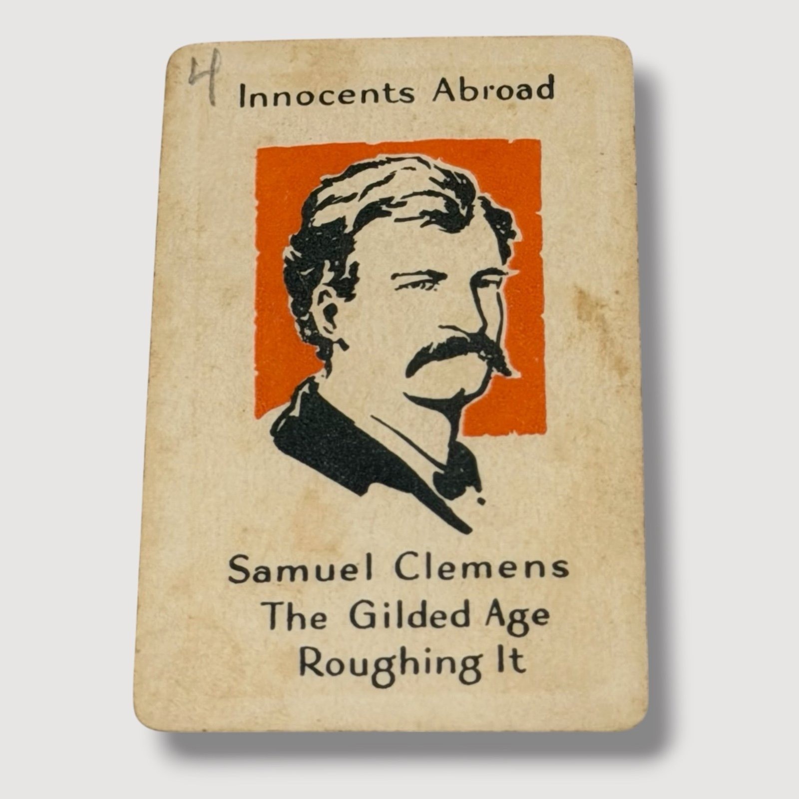 Single Swap Vintage Samuel Clemens Mark Twain Author Game Card H604 Single Swap Vintage Samuel Clemens Mark Twain Author Game Card H604