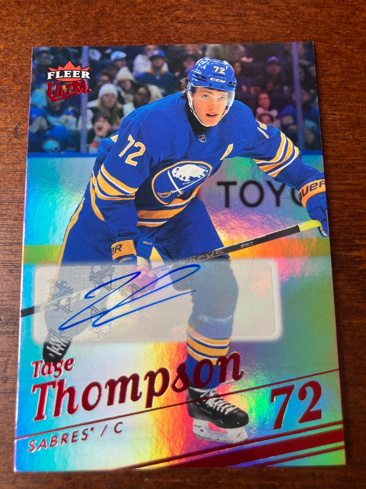 2025-26 Fleer Ultra Tage Thompson  Auto 4/10 Autograph