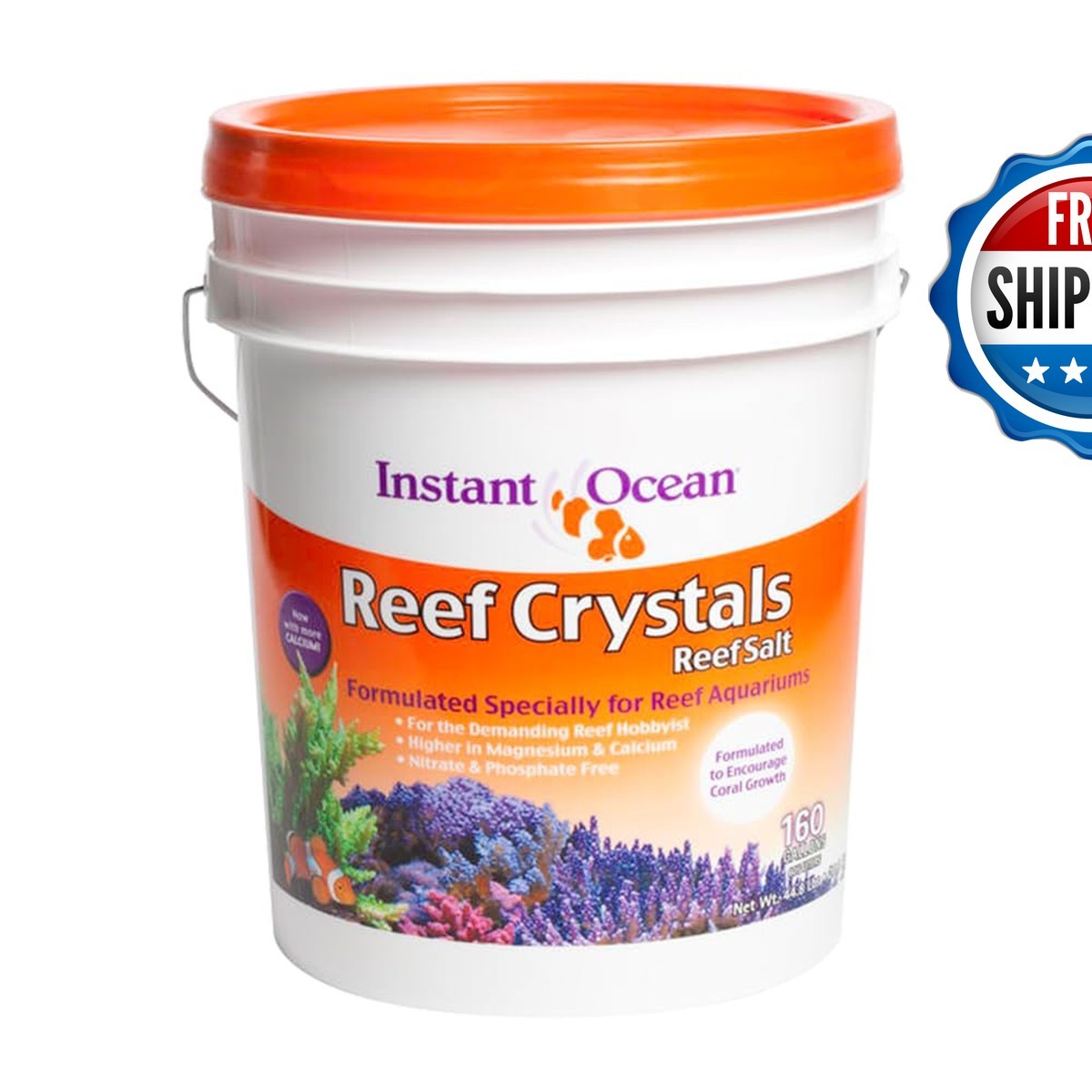 Instant Ocean Reef Crystals Salt for Reef Aquariums, 160 Gallons Instant Ocean Reef Crystals Salt for Reef Aquariums, 160 Gallons